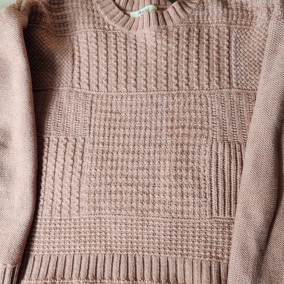 Madewell Vintage Pink Merino Wool Blend Stitchmix Pullover Sweater-Size S - Picture 11 of 11